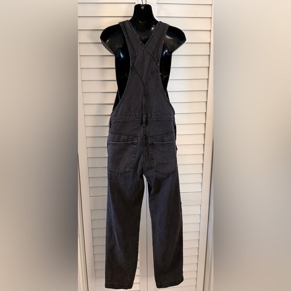 Free People We The Free Ziggy Denim Overalls Black Size 24 - Picture 7 of 10